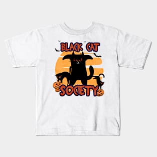 Black Cat Society Kids T-Shirt